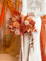 Maple Red 13 inch Wedding Bouquets for Bride