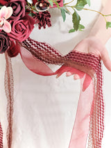 Burgundy Red 17 Inch Artificial Bridal Bouquet