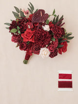 Burgundy 11 Inch Wedding Bouquets for Bride