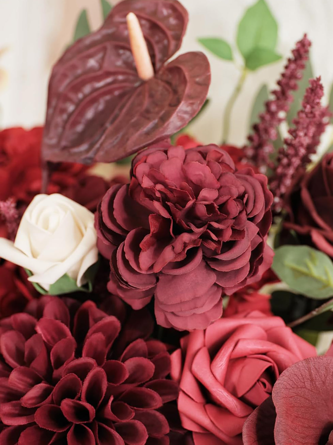 Burgundy 11 Inch Wedding Bouquets for Bride