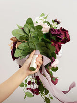 Red  Burgundy 13 Inch Wedding Bouquets for Bride