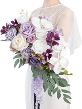 Purple Lilac 13 Inch Lavender Bride Artificial Flowers Bouquets