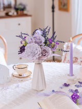 Lavender 7 Inch Artificial Flowers Bridesmaid Bouquets Set of 4