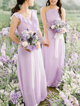 Lavender 7 Inch Artificial Flowers Bridesmaid Bouquet Set of 4