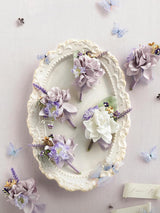 Purple Lilac Lavender 6pcs Groom Groomsmen Boutonniere for Men