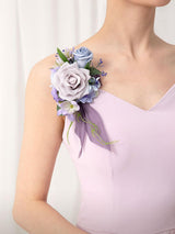 Purple 2pcs Prom Wrist/Shoulder Corsage Artificial Flower