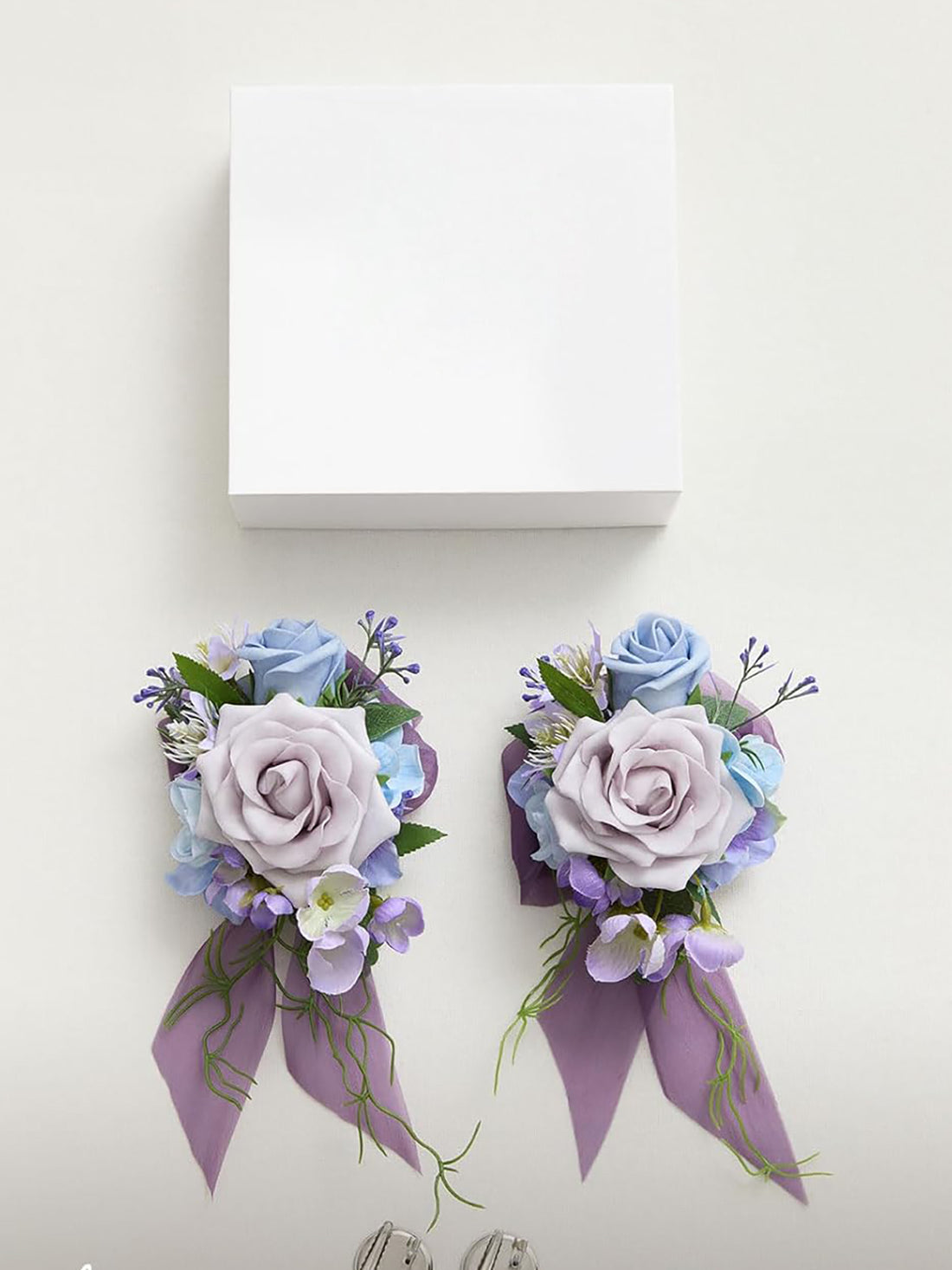 Purple 2pcs Prom Wrist/Shoulder Corsage Artificial Flower