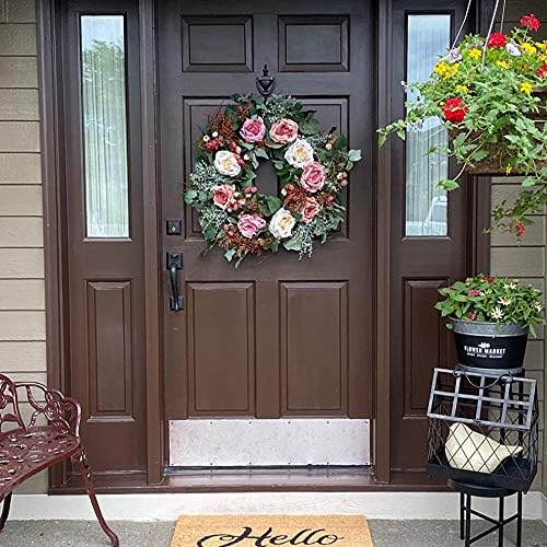 Spring Rose Blossom Wreath - 26" Handmade Floral Décor