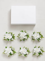 White Lily Valley  6pcs Artificial Flowers Wedding Wrist Corsage
