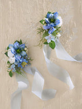 Blue Berry 2pcs Artificial Flower Prom Wrist Shoulder Corsage