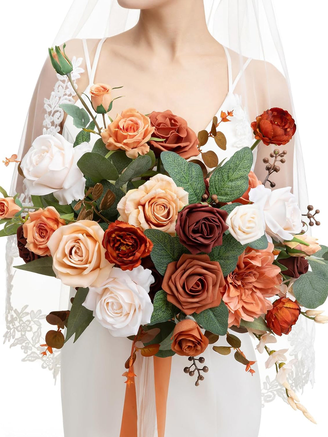Terracotta 15 Inch Wedding Bride Bouquets