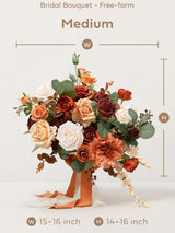 Terracotta 15 Inch Wedding Bride Bouquets