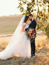 Bride Burnt Orange Cascade Bridal Bouquet 13 Inch