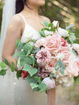 Dusty Rose 15 Inch Wedding Bride Flowers Bouquets