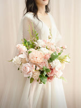 Blush Pink Wedding Bride Bouquets 15 Inch