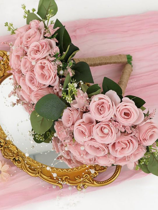 Artificial Ivory Pink Wedding  - Tokcare Wedding