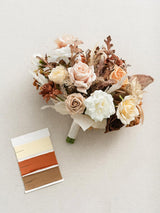 Rust & Sepia 13 Inch Artificial Wedding Bride Bouquets