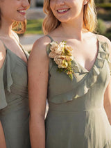 Sand Beige 2pcs Wedding Wrist/Shoulder Corsage Artificial Flower