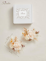 Champagne 6-7 Inch 2 Pcs Wrist Corsage for Wedding