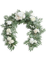 Ivory White 6ft Wedding Centerpieces Artificial Eucalyptus Garland