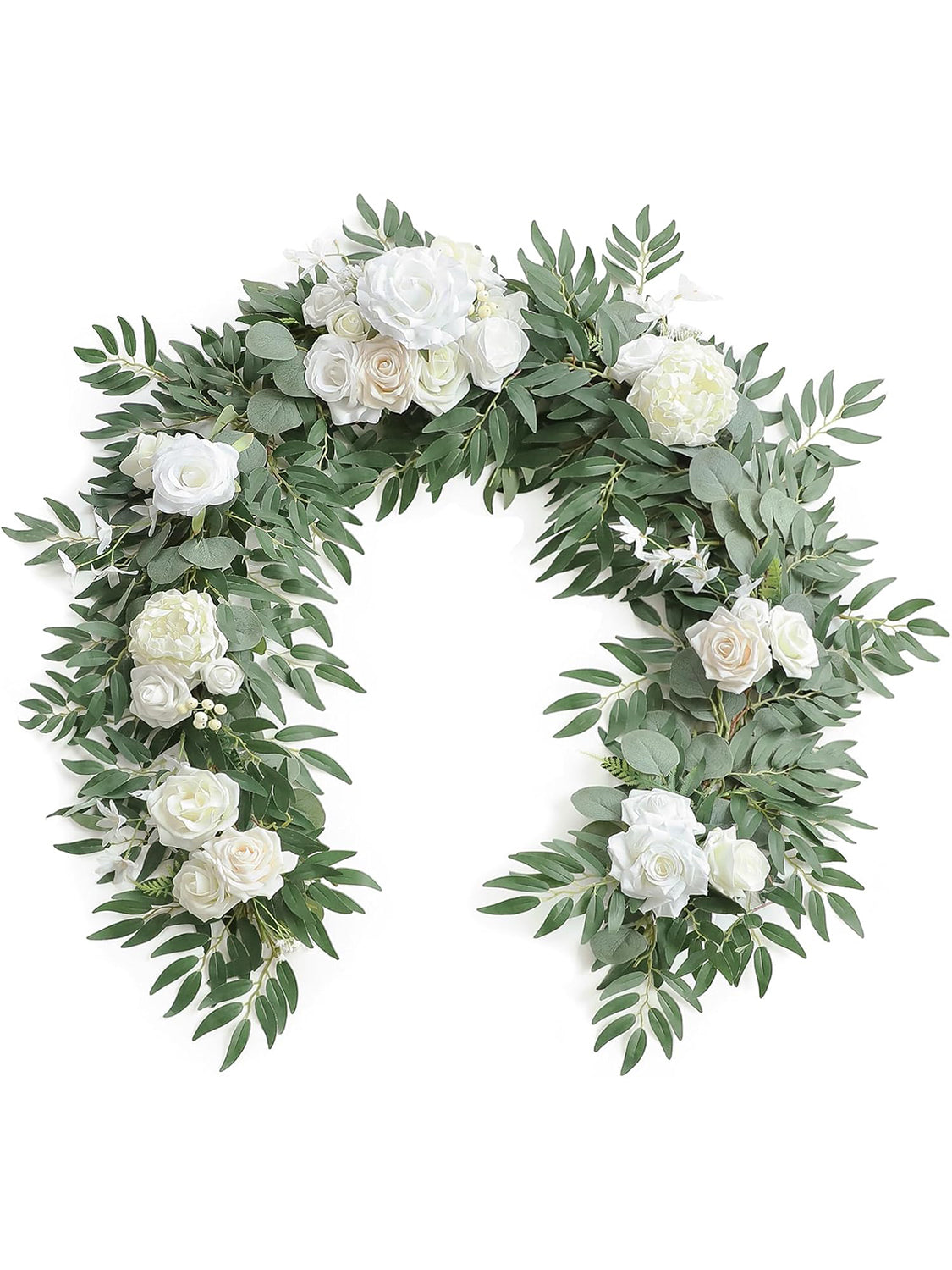 Ivory White 6ft Wedding Centerpieces Artificial Eucalyptus Garland