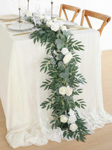 Ivory White 6ft Wedding Centerpieces Artificial Eucalyptus Garland