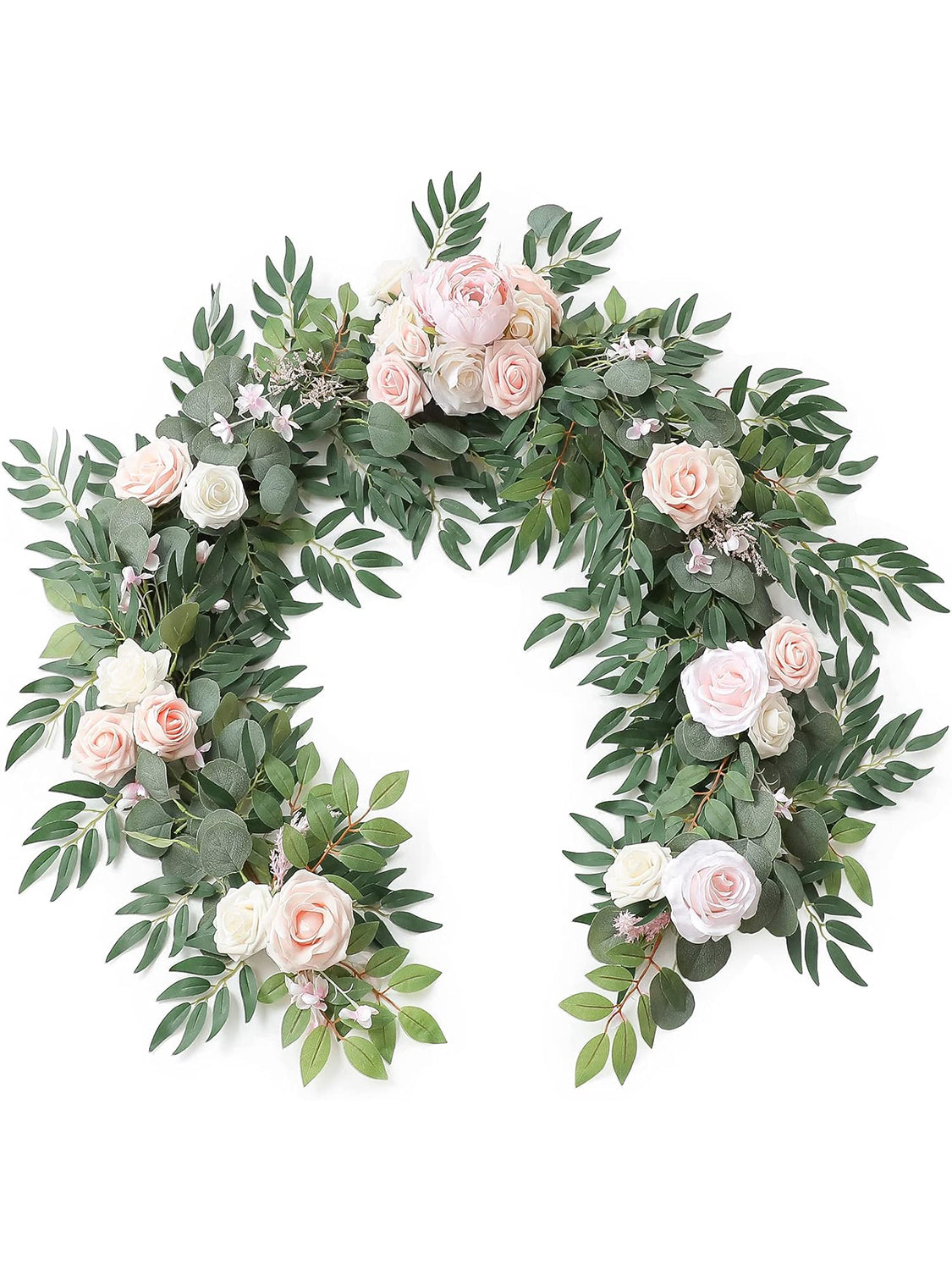 Blush & Cream Wedding Centerpieces 6ft Artificial Eucalyptus Garland