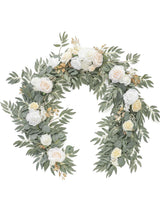 Cream White Wedding Centerpieces 6ft Artificial Eucalyptus Garland
