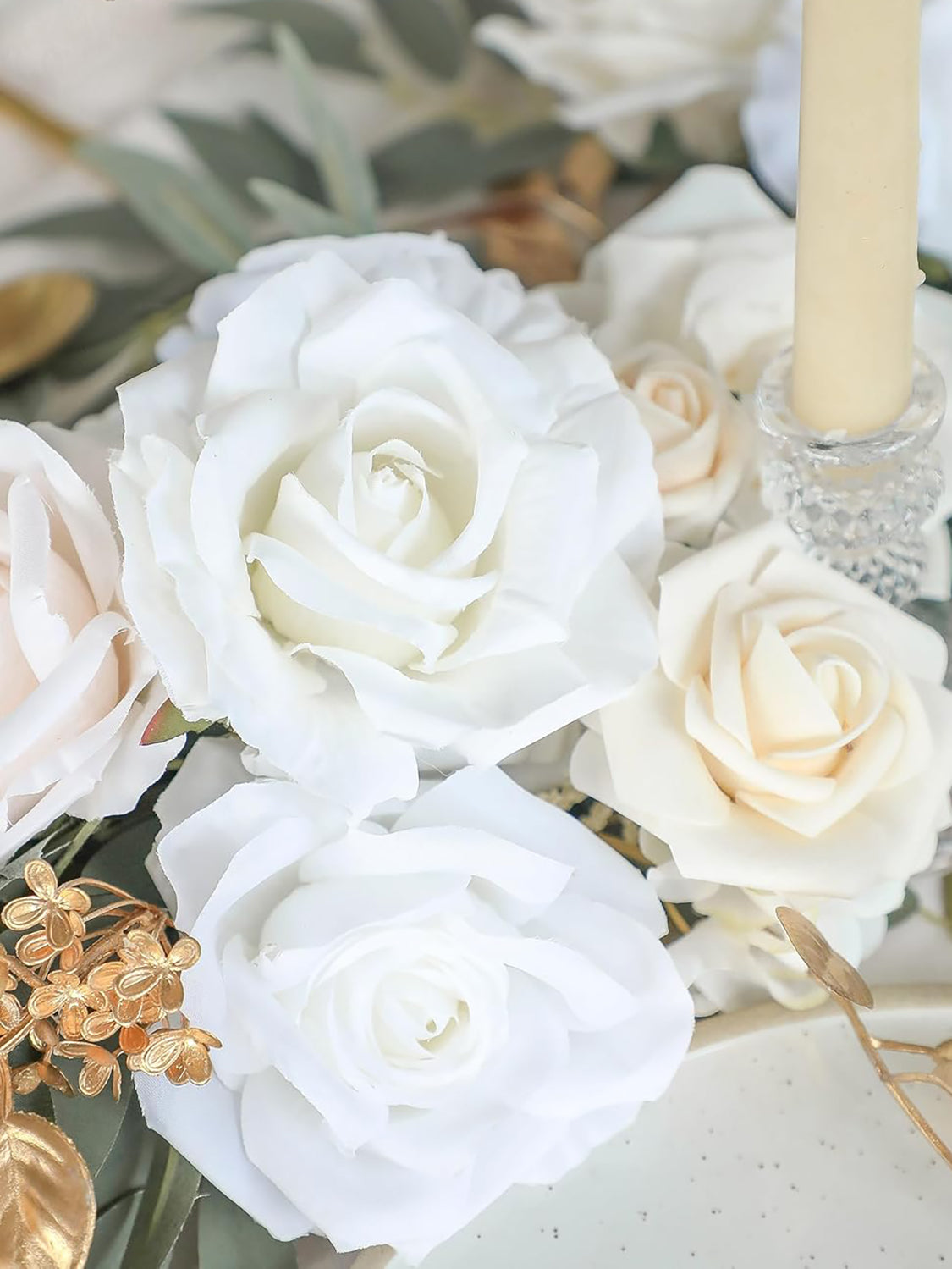 Cream White Wedding Centerpieces 6ft Artificial Eucalyptus Garland