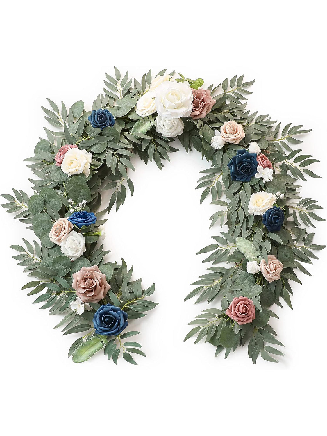 Dusty Rose & Navy Wedding Centerpieces 6ft Artificial Eucalyptus Garland