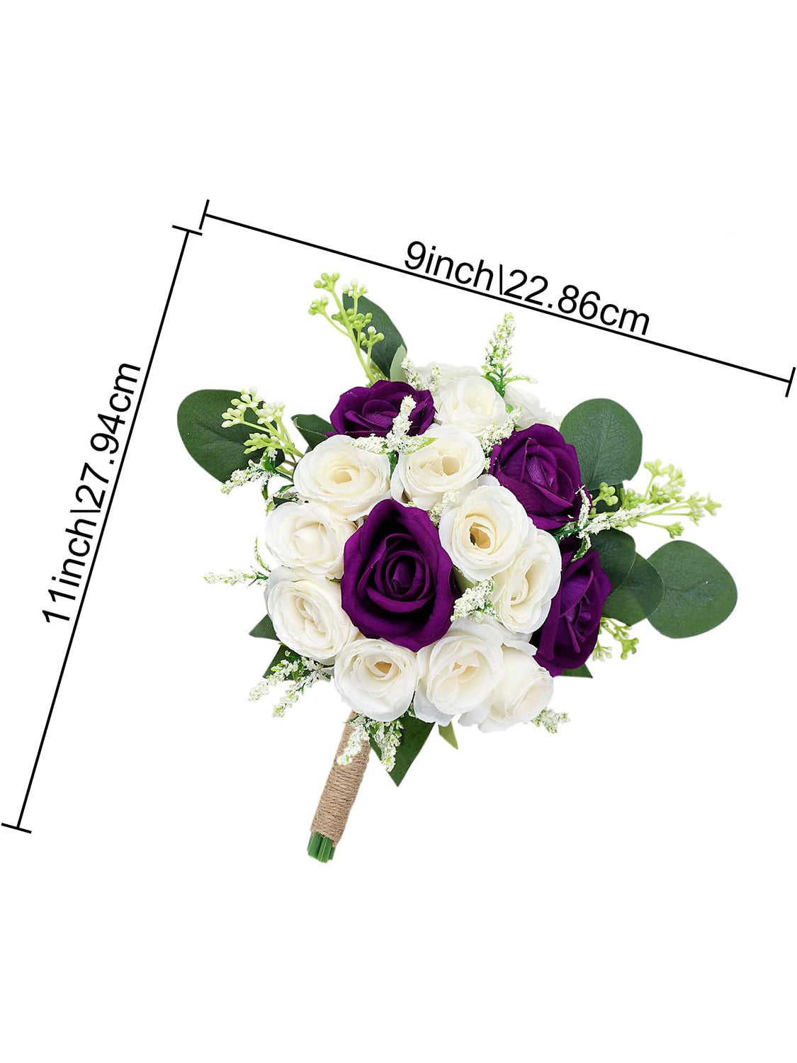 Bridesmaid Bouquet Set 2 Artificial Ivory 7 Inch For Wedding Decor