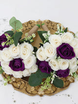 Bridesmaid Bouquet Set 2 Artificial Ivory 7 Inch For Wedding Decor