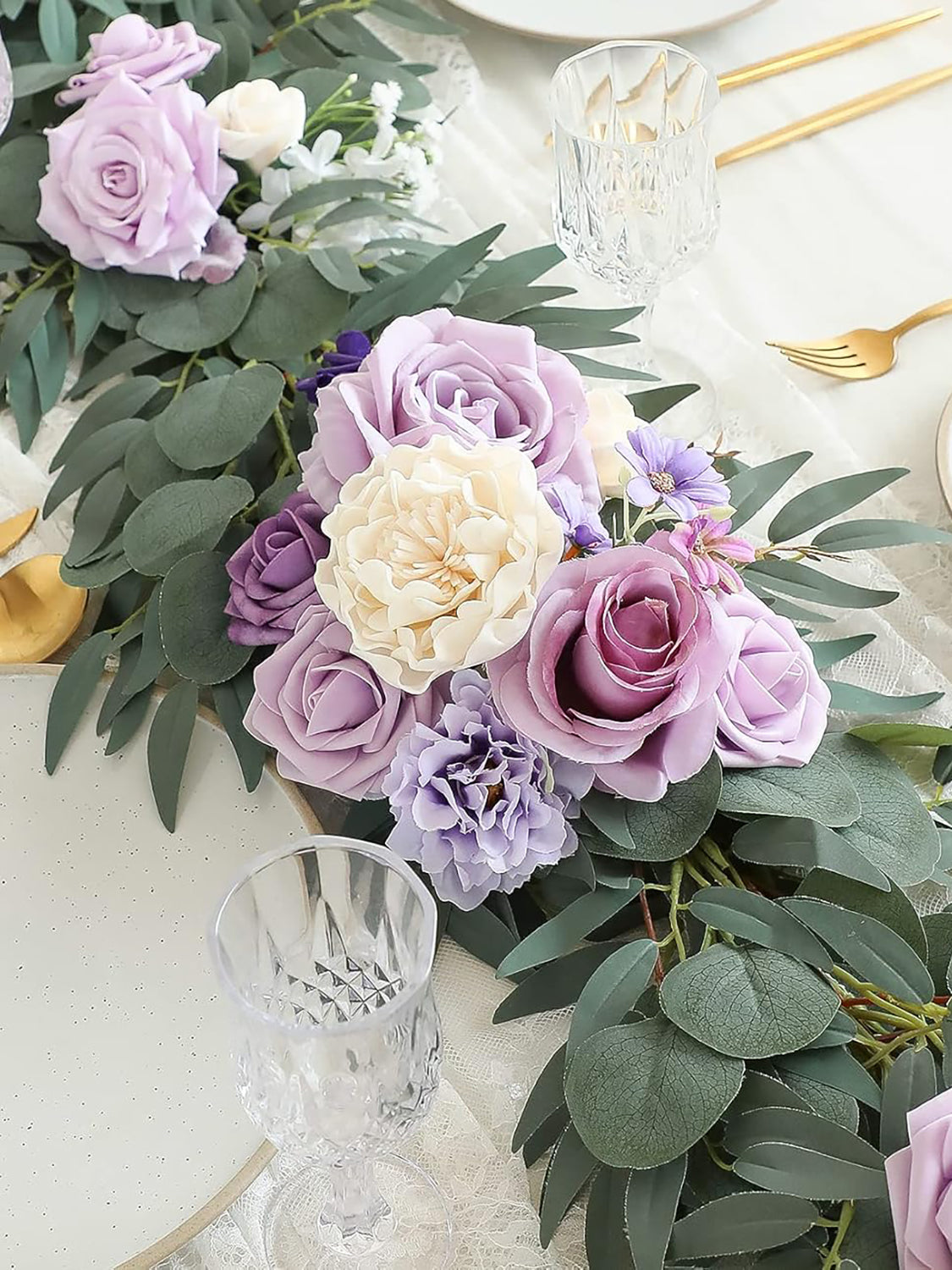 Lilac & Lavender Wedding Centerpieces 6ft Artificial Eucalyptus Garland