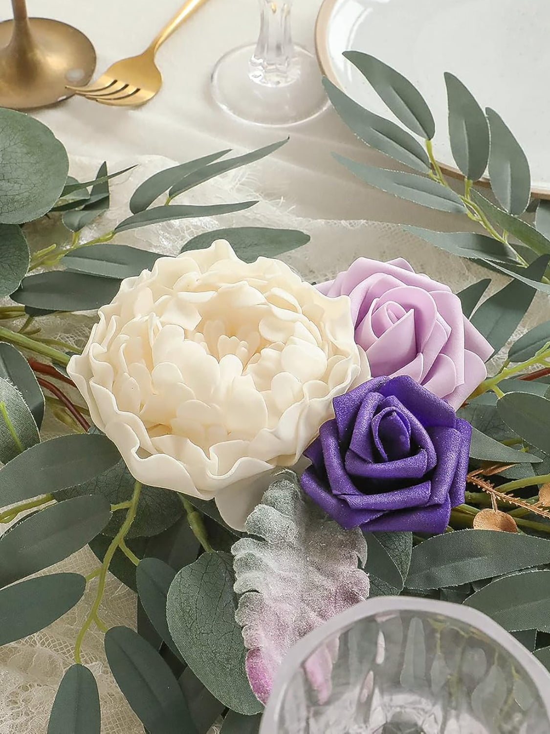Lilac & Lavender Wedding Centerpieces 6ft Artificial Eucalyptus Garland