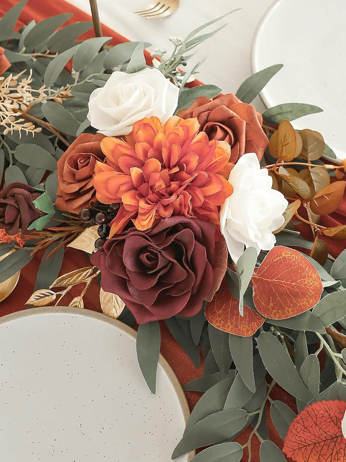 Sunset Terracotta Wedding Centerpieces 6ft Artificial Eucalyptus Garland