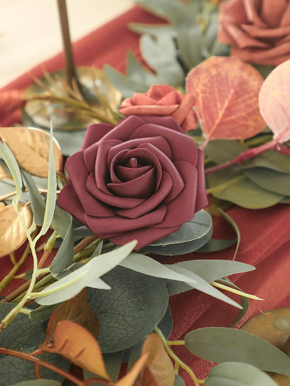 Sunset Terracotta Wedding Centerpieces 6ft Artificial Eucalyptus Garland