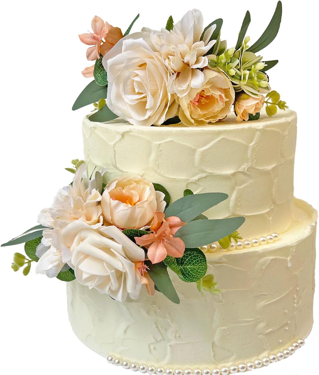 Champagne Boho Wedding Decorations 2Pcs Cake Topper Set