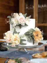 Champagne & Coffee 3Pcs Cake Topper Cake Decorating Flowers