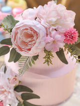 Pink 3Pcs Cake Topper Cake Decorating Flowers
