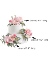 Pink 3Pcs Cake Topper Cake Decorating Flowers