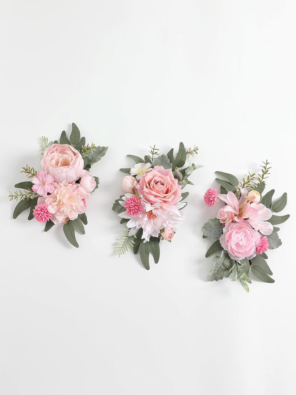 Pink 3Pcs Cake Topper Cake Decorating Flowers