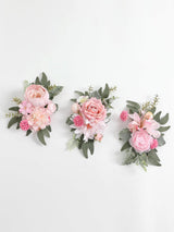 Pink 3Pcs Cake Topper Cake Decorating Flowers