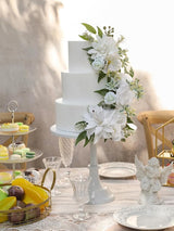 White 3Pcs Cake Topper Cake Decorating Flowers