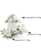 White 3Pcs Cake Topper Cake Decorating Flowers