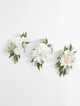 White 3Pcs Cake Topper Cake Decorating Flowers
