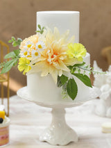 Yellow 3Pcs Cake Topper Cake Decorating Flowers