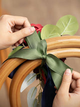 Burgundy & Navy 8pcs Wedding Artificial Aisle Pew Flowers Chair Decorations