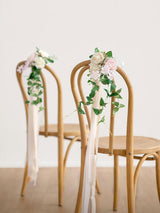 Blush & Cream 8pcs Wedding Artificial Aisle Pew Flowers Chair Decorations