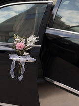 Pink Rose Wedding Car Decorations