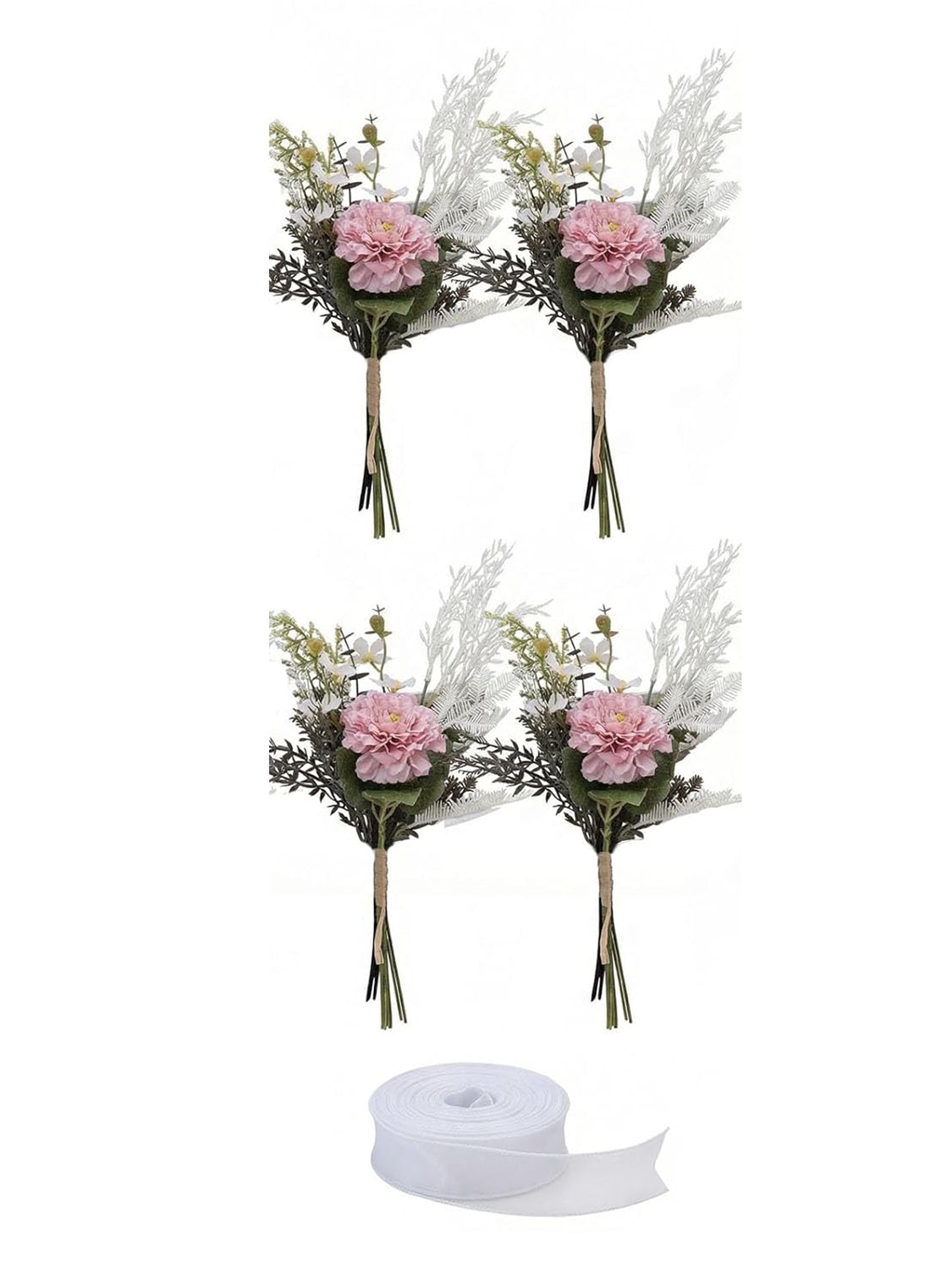 Pink Rose Wedding Car Decorations